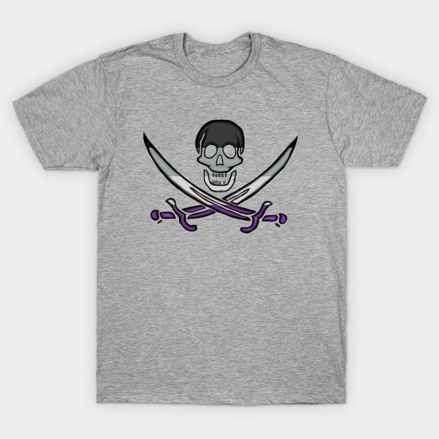 Asexual Pirate Pride T-Shirt by BeSmartFightDirty